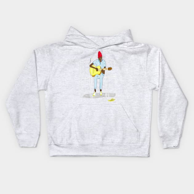 Seu Jorge Kids Hoodie by wakkala